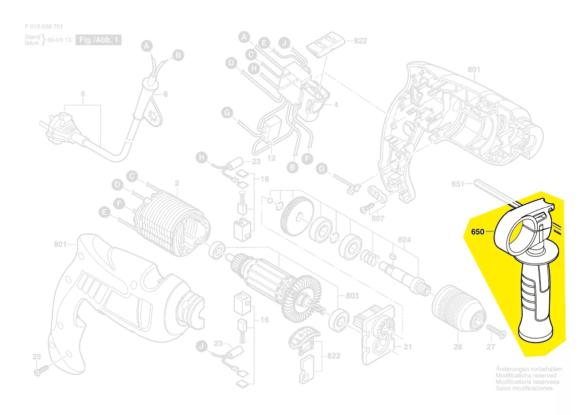 Poignée supplémentaire réf. 2 610 397 394 Skil